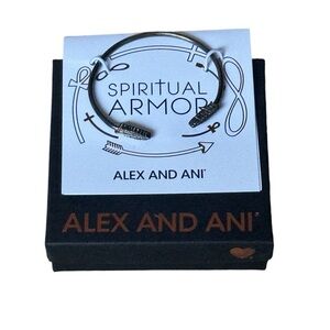 New ALEX AND ANI Spiritual Armor Feather Light Bracelet .925 Sterling Silver